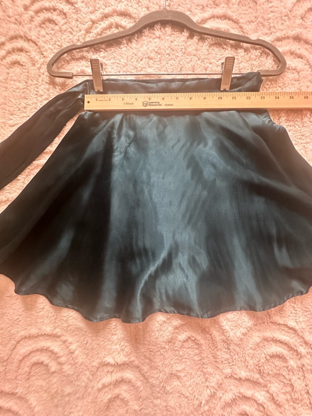Urban Outfitters Teal Satin Circle Skirt
